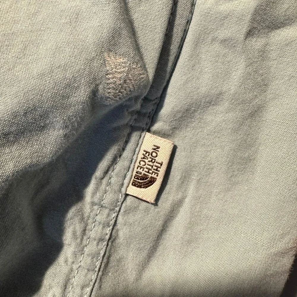NEW The North Face Shirt Mens XXL Blue Hawaiian Printed Button Up Beach Island